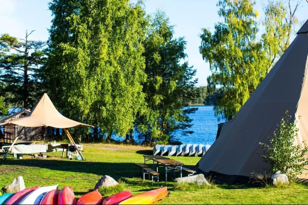 Stuga Gasstorp Hova Bagian luar foto